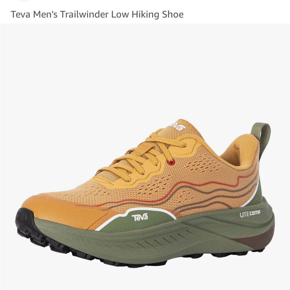 Teva Men's Trailwinder Low Hiking Shoe - Mustard Yellow & Olive Green